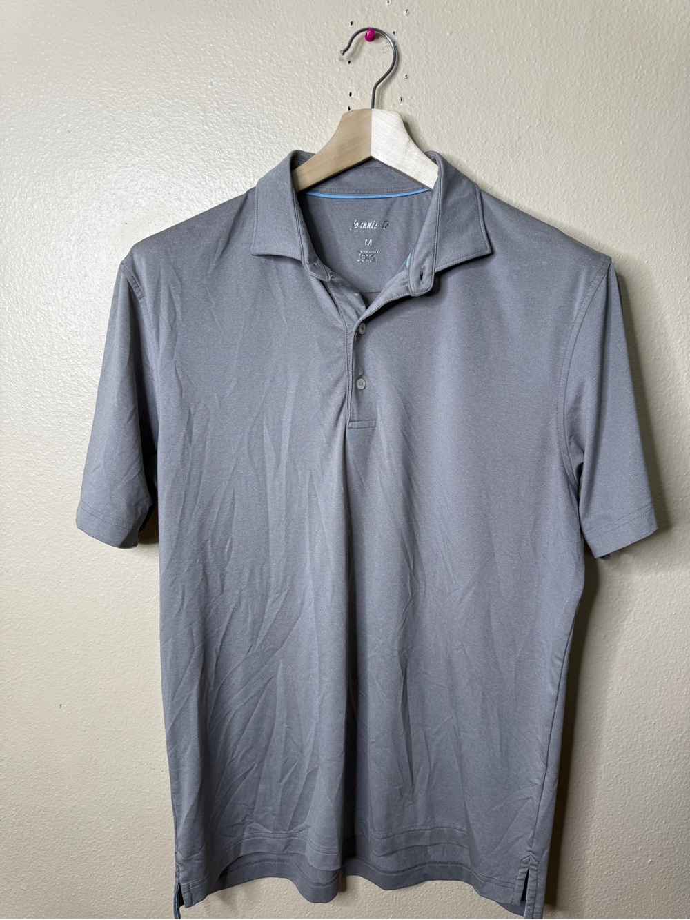 Johnie-O Polo Shirt Men's Medium Gray Short Sleeve Golf Performance